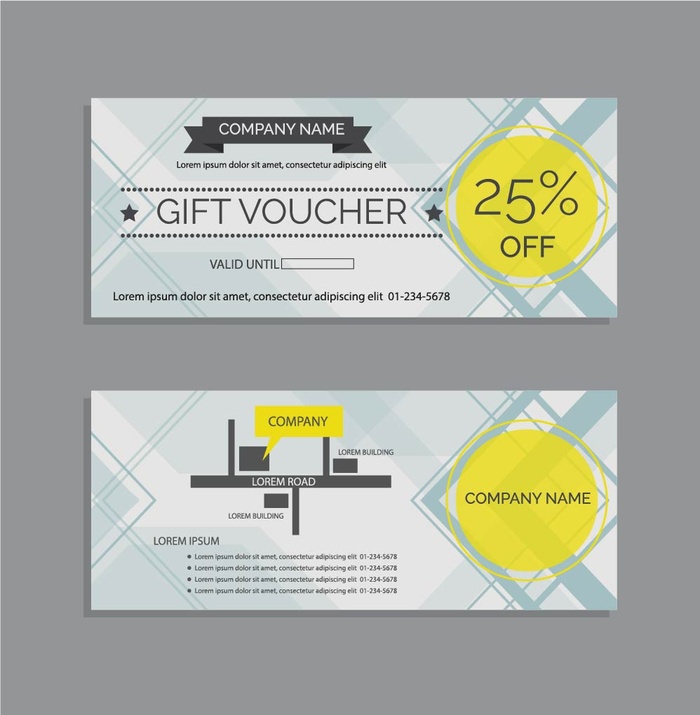 节日礼券矢量模板设计礼券优惠券代金券,AI格式