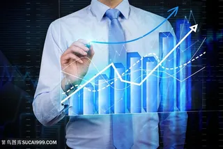 商务信息图表与点击人士高清