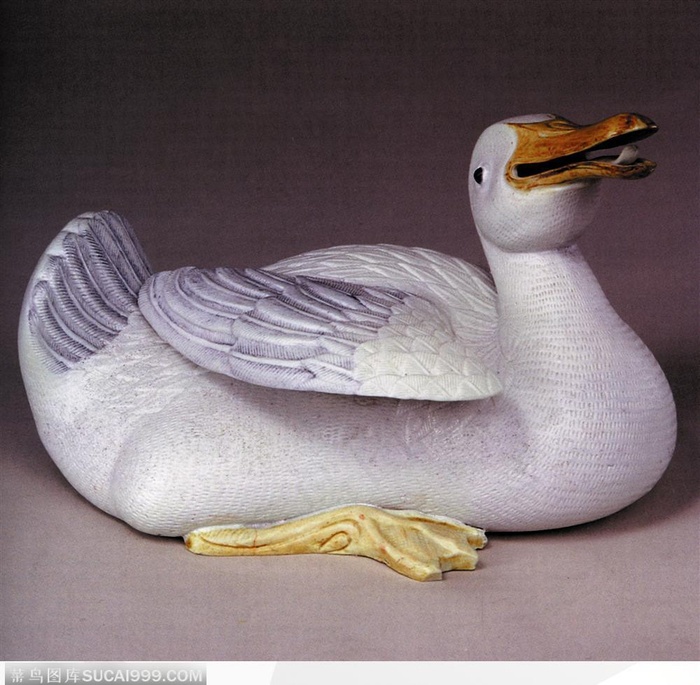 中华传统瓷器鸭子