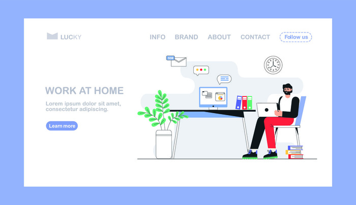 扁平化人物场景办公互联网等距ai矢量设计网页海报UI素材插画