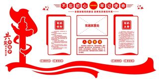 不忘初心党建文化墙