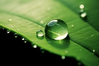 树叶露珠水滴抓拍摄影图