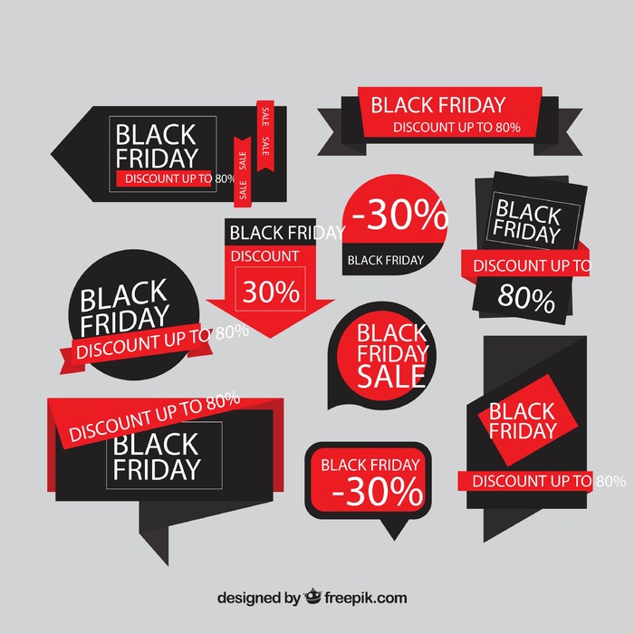 免抠黑色星期五标签