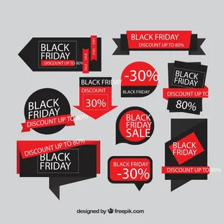 免抠黑色星期五标签