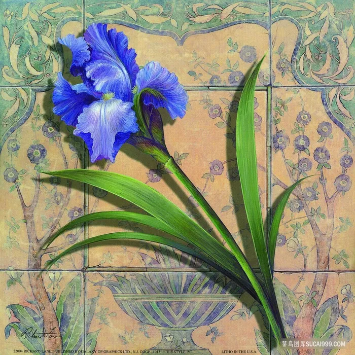 唯美兰花高清复古画