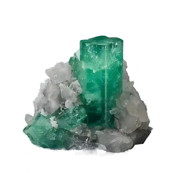 晶石绿色矿石免抠图