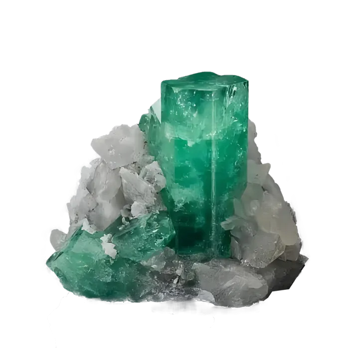 晶石绿色矿石免抠图