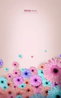 韩式花卉节日背景