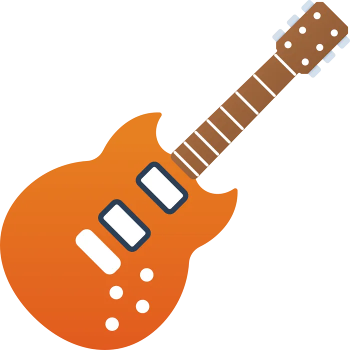 橙色吉他简笔画