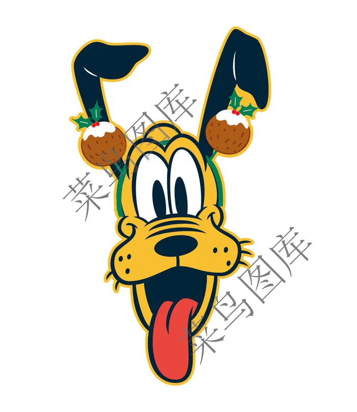 黄色狗头矢量图ai矢量模版下载