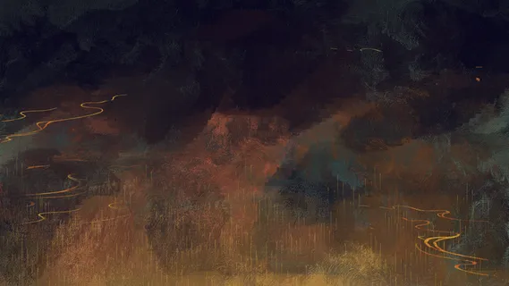 国潮中国风复古敦煌岩彩山水祥云插画烫金肌理背景PSD设计素材 国潮中国风复古敦煌岩彩山水祥云插画烫金肌理背景PSD设计素材