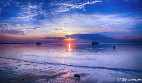 海上晚霞风景图片 海上晚霞风景图片