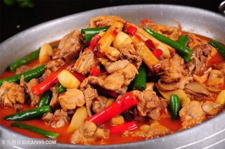 高清大图新疆特色菜大盘鸡美食餐饮酒店酒楼饭店图片