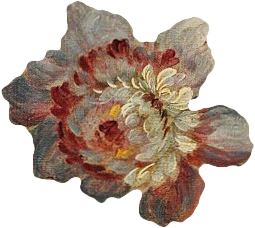 复古油画质感宫廷花卉植物花朵鲜花拼贴图案PNG免抠图片设计素材