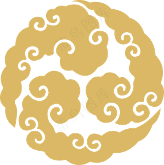 彩云 古典云 祥云图案 祥云素材 创意祥云  橙色祥云 花边花纹 免抠