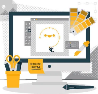 扁平化人物场景办公互联网等距ai矢量设计网页海报UI素材插画