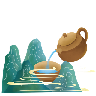 倒茶中国风