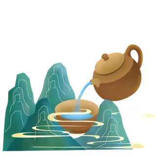 倒茶中国风