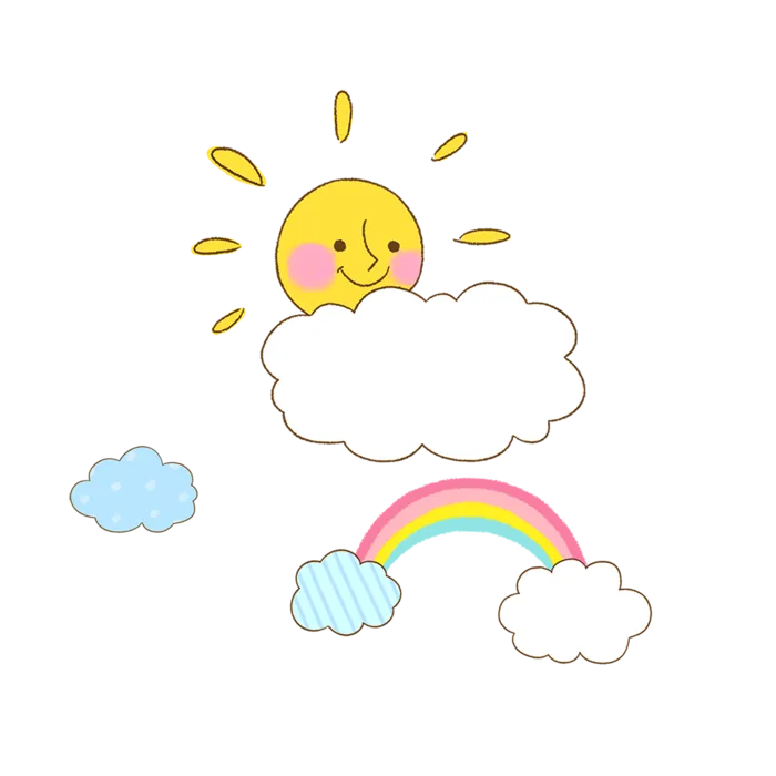 太阳云朵彩虹