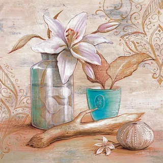 复古花卉花瓶插画