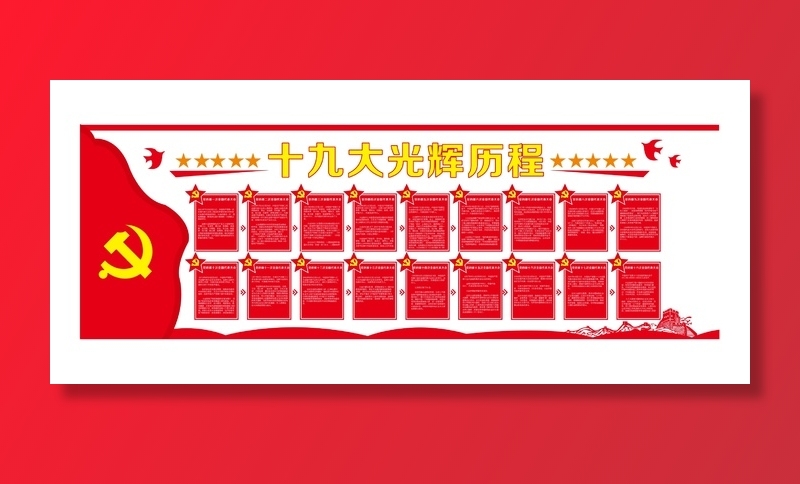 党建文化宣传栏 cdr矢量模版下载