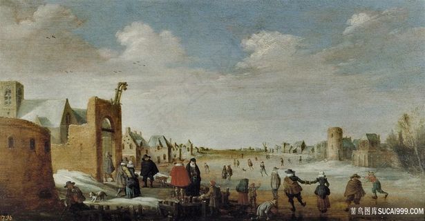 欧洲建筑美景油画