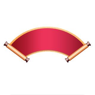 复古中国风卷轴元素手绘画轴文本标题框PSDAI素材模板png免扣图