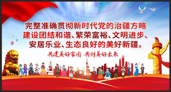 新疆考察讲话psd模版下载