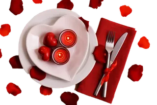 瓷盘子爱心情人节