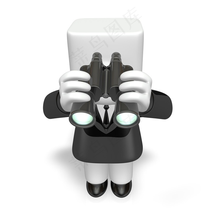 一个男人在眺望