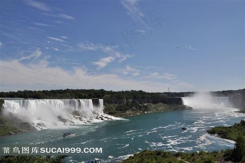 高清峡谷大瀑布摄影图片