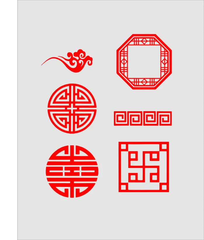 矢量中式边框边纹cdr矢量模版下载