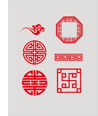 矢量中式边框边纹