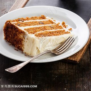 蛋糕系列 - 一块美味可口的奶油夹心蛋糕