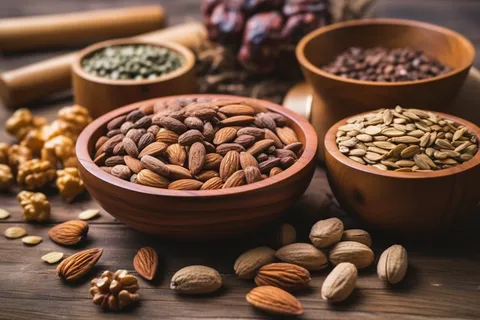坚果干果装盘摄影图 坚果干果装盘摄影图