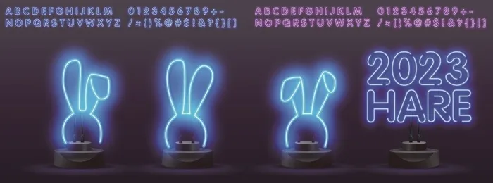 简约霓虹灯图片eps,ai矢量模版下载