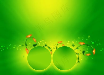 高清绿色相框图片下载