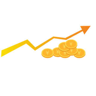 金币钱币上升涨业绩提升