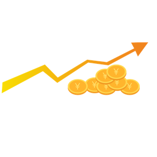 金币钱币上升涨业绩提升