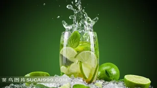 绿柠檬鸡尾酒饮料