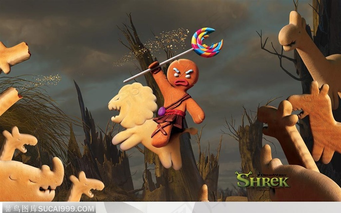 怪物史莱克桌面壁纸-饼干小子