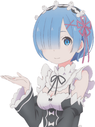 卡通女孩蓝发素材