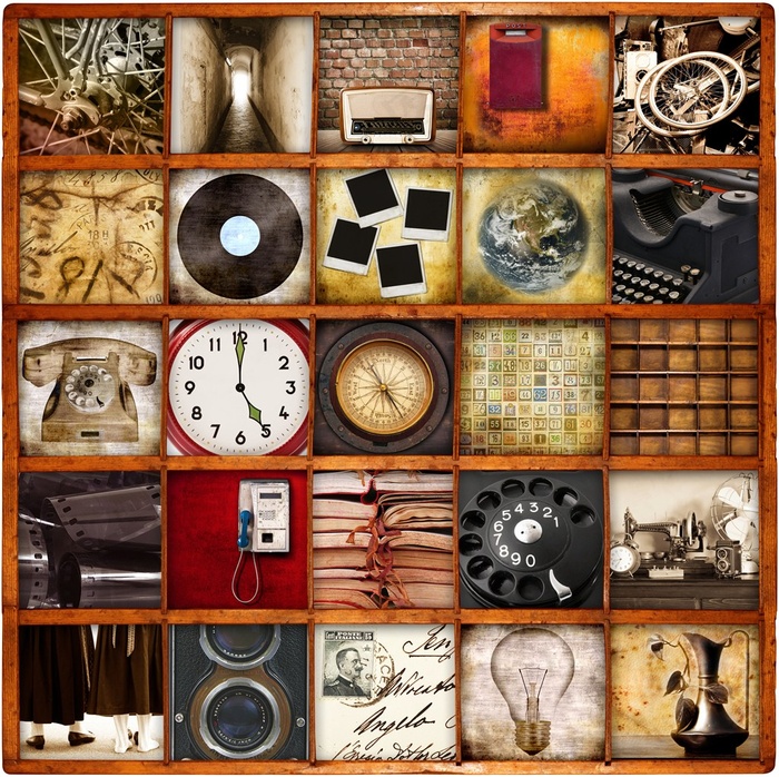 复古九十年代生活用品高清素材图片