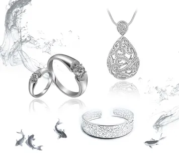 钻石银饰矢量图