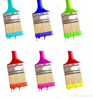 颜料刷子与涂料高清图