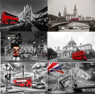 美丽的英国伦敦双层巴士高清图片