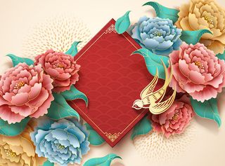 中式传统新年春节矢量素材