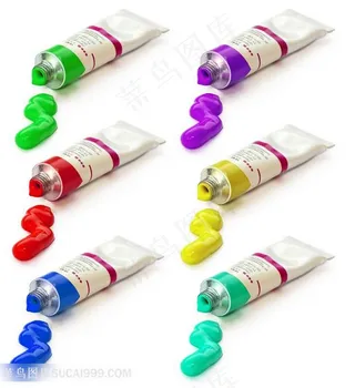 颜料管美术用品高清图片