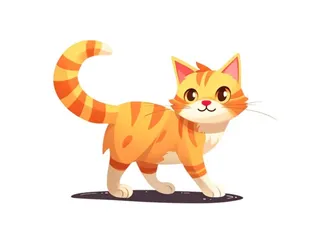 小猫动物元素插画