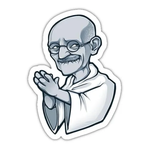 圣雄甘地 PNG免抠(500x500)